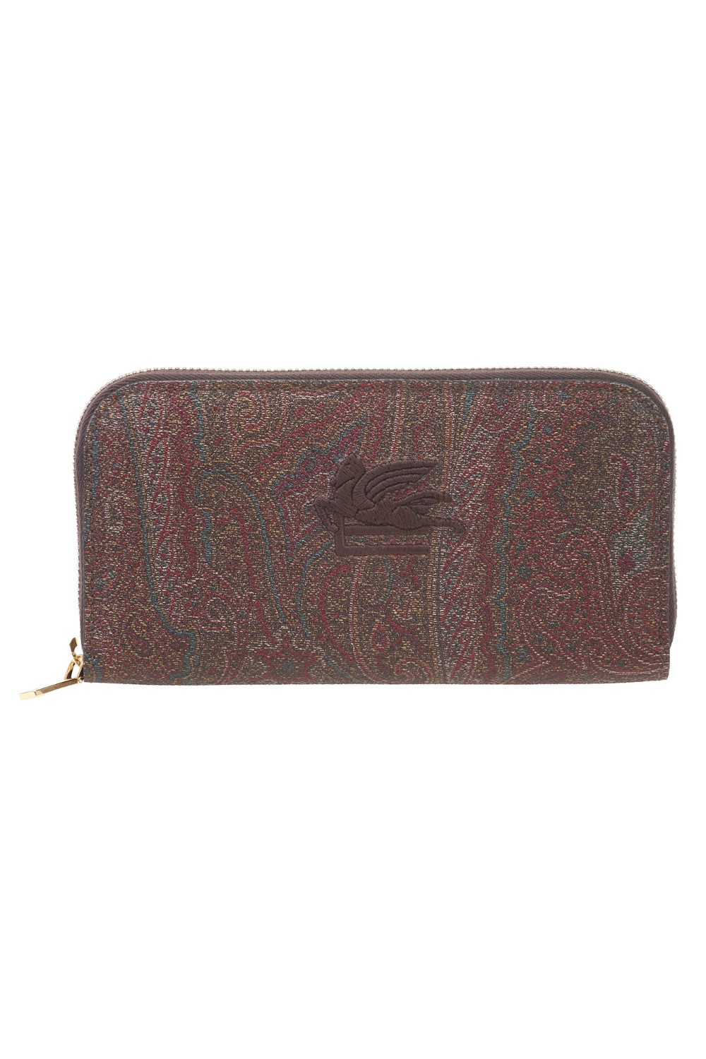 shop ETRO  Portafoglio: Etro portafoglio realizzato nell'iconica tela Paisley jacquard.
Chiusura con cerniera.
Spazi portacarte.
Spazi porta cartamoneta.
Tasca porta moneta con zip.
Accessori metallici con finitura dorata.
Dimensioni: 18,9 x 10 cm.
Composizione esterno: Tessuto di cotone Paisley jacquard spalmato con grana opaca e doppiato in tela.
Composizione interno: 100% pelle di vitello.
Composizione fodera: 100% nylon.
Made in Italy.. WP2D0006 AA001-M0019 number 5731140